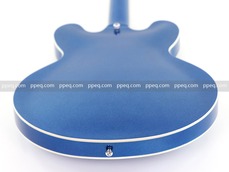 ES-Style Semi-Hollow Body Electric Guitar with Gloss Metallic Blue Finish (HY-2553)