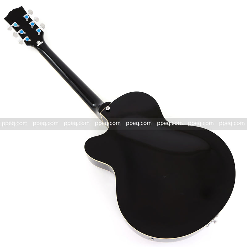 ES-Style Semi-Hollow Body Jazz Electric Guitar with Gloss Sunburst Finish (HY-2558)