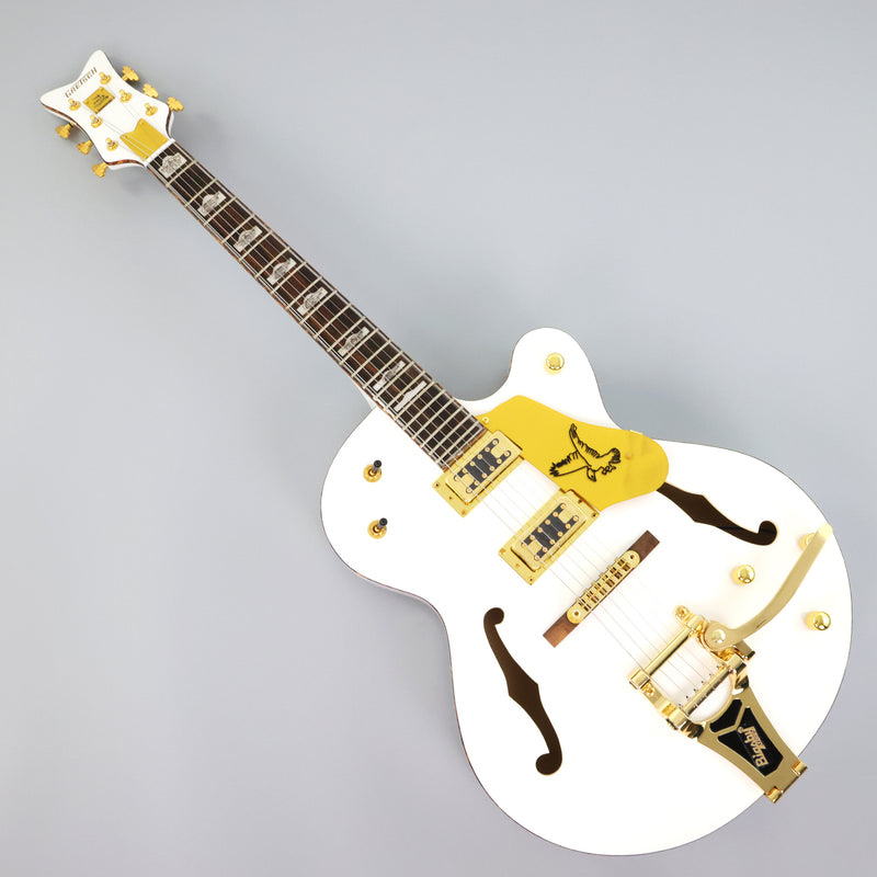 GRE Style Vintage Jazz Full Hollow Body Electric Guitar with Gloss White Finish (ZQN-519)