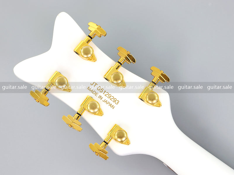 GRE Style Vintage Jazz Full Hollow Body Electric Guitar with Gloss White Finish (ZQN-519)