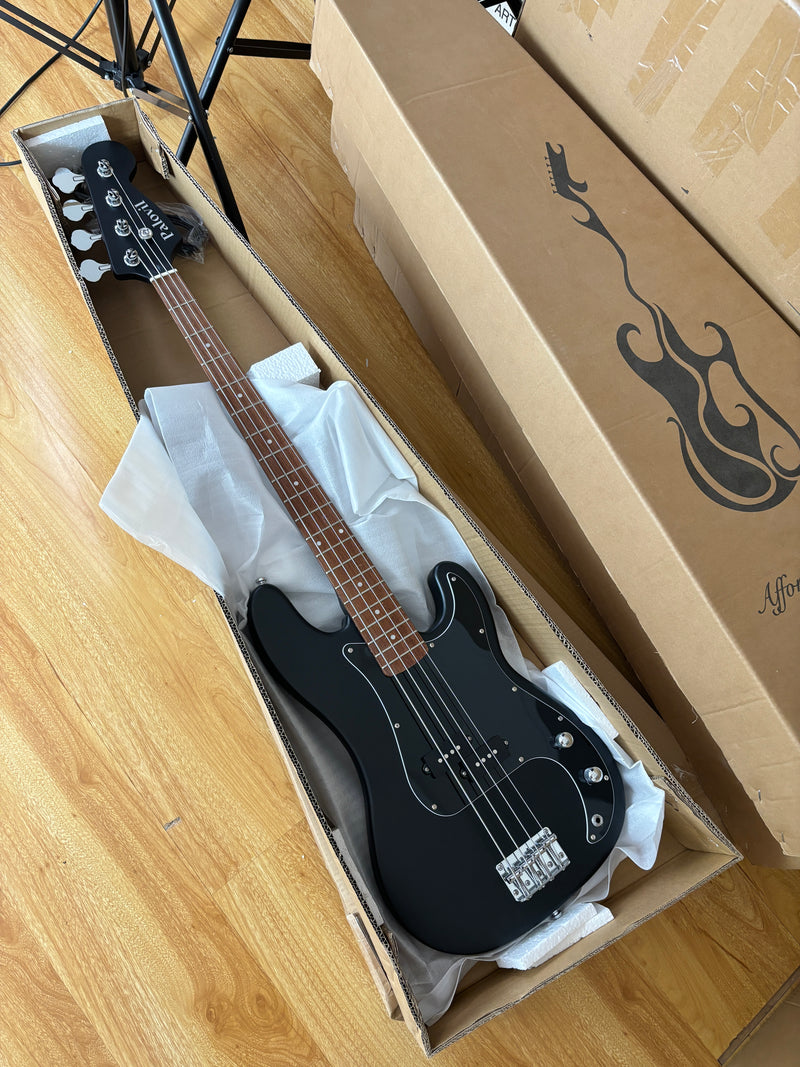 Gloss Black 4-String PB-Style Electric Bass Guitar (HY-2552)