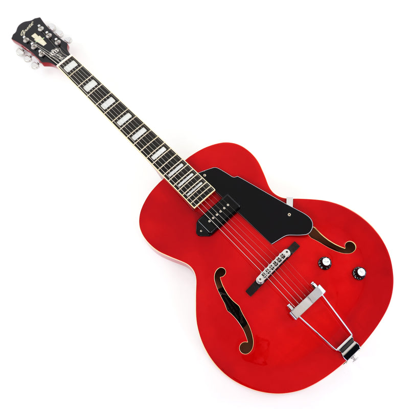 Hollow Body Jazz Electric Guitar with Sapphire Red Gloss Finish (YMZ-079)