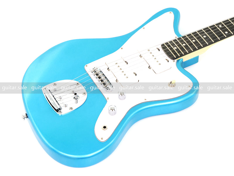 Jaguar Style Electric Guitar with Gloss Metallic Blue Finish (GKS-155)