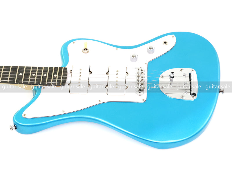 Jaguar Style Electric Guitar with Gloss Metallic Blue Finish (GKS-155)