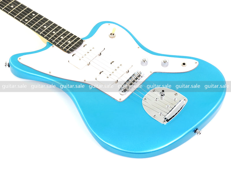 Jaguar Style Electric Guitar with Gloss Metallic Blue Finish (GKS-155)