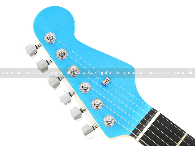 Jaguar Style Electric Guitar with Gloss Metallic Blue Finish (GKS-155)