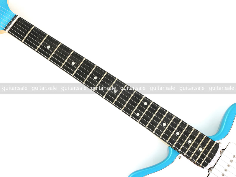Jaguar Style Electric Guitar with Gloss Metallic Blue Finish (GKS-155)
