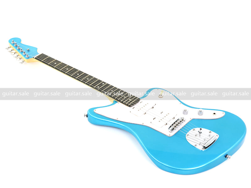 Jaguar Style Electric Guitar with Gloss Metallic Blue Finish (GKS-155)