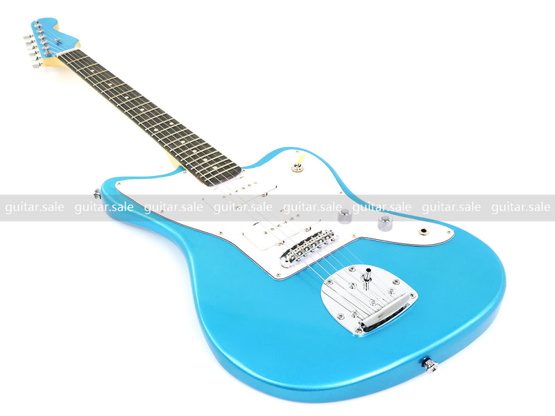 Jaguar Style Electric Guitar with Gloss Metallic Blue Finish (GKS-155)