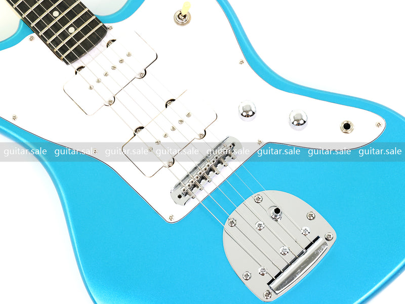 Jaguar Style Electric Guitar with Gloss Metallic Blue Finish (GKS-155)
