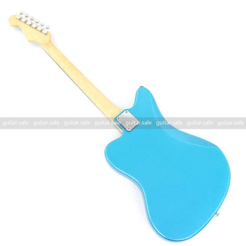 Jaguar Style Electric Guitar with Gloss Metallic Blue Finish (GKS-155)