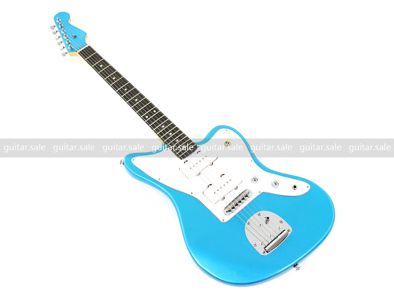 Jaguar Style Electric Guitar with Gloss Metallic Blue Finish (GKS-155)
