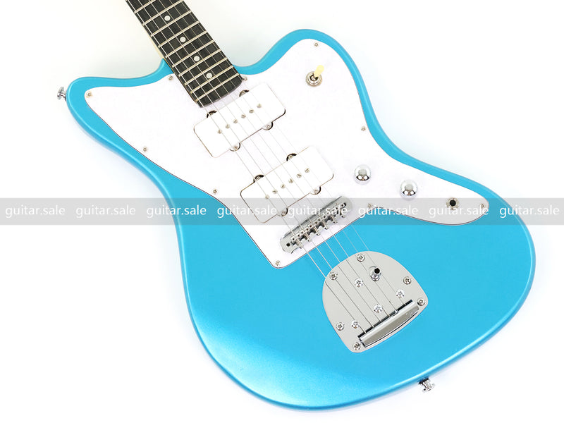 Jaguar Style Electric Guitar with Gloss Metallic Blue Finish (GKS-155)