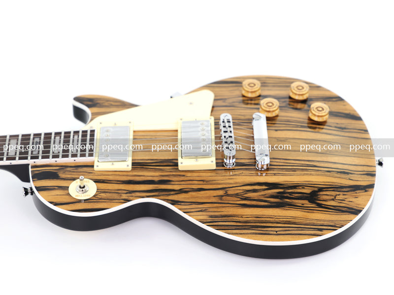 LP Standard Style Ultra-thin Body Electric Guitar with AAA Spalted Maple Veneer (HY-2570)