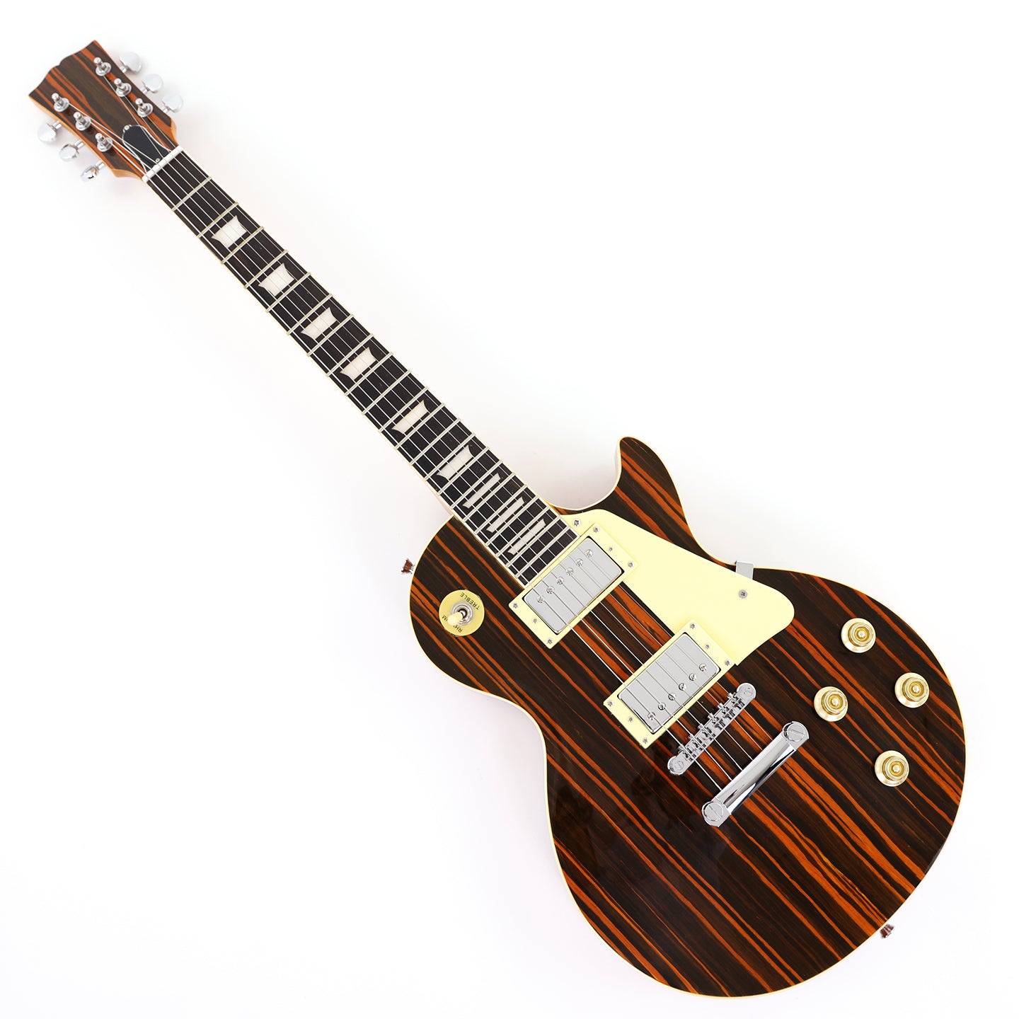 LP Standard Style Electric Guitar with Zebrawood Maple Veneer (YMZ-087)