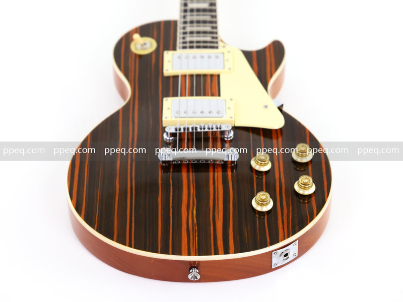 LP Standard Style Electric Guitar with Zebrawood Maple Veneer (YMZ-087)