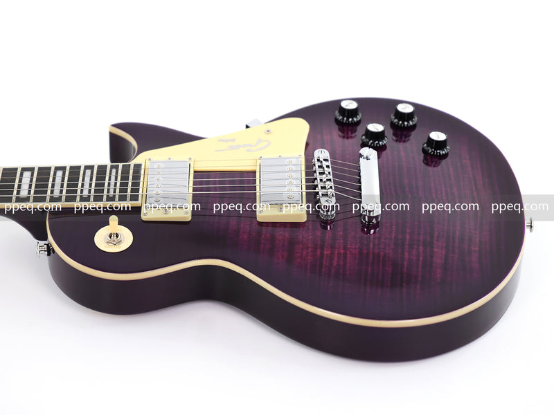 Guitar.Sale LP Style Electric Guitar with Vibrant Purple Gloss Finish (YMZ-231)