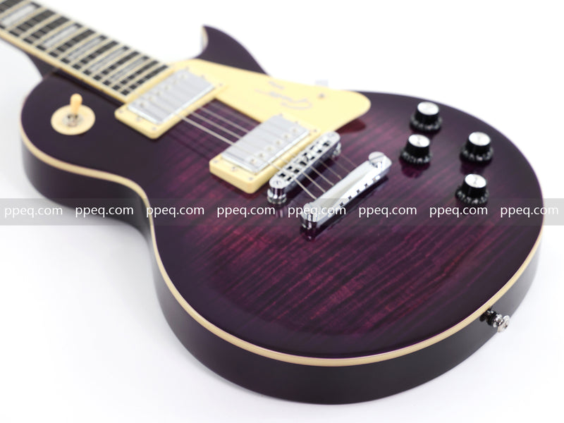 Guitar.Sale LP Style Electric Guitar with Vibrant Purple Gloss Finish (YMZ-231)
