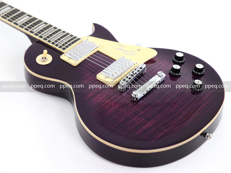 Guitar.Sale LP Style Electric Guitar with Vibrant Purple Gloss Finish (YMZ-231)