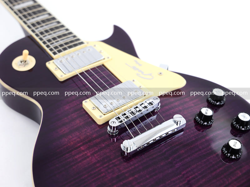 Guitar.Sale LP Style Electric Guitar with Vibrant Purple Gloss Finish (YMZ-231)
