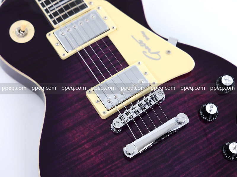 Guitar.Sale LP Style Electric Guitar with Vibrant Purple Gloss Finish (YMZ-231)