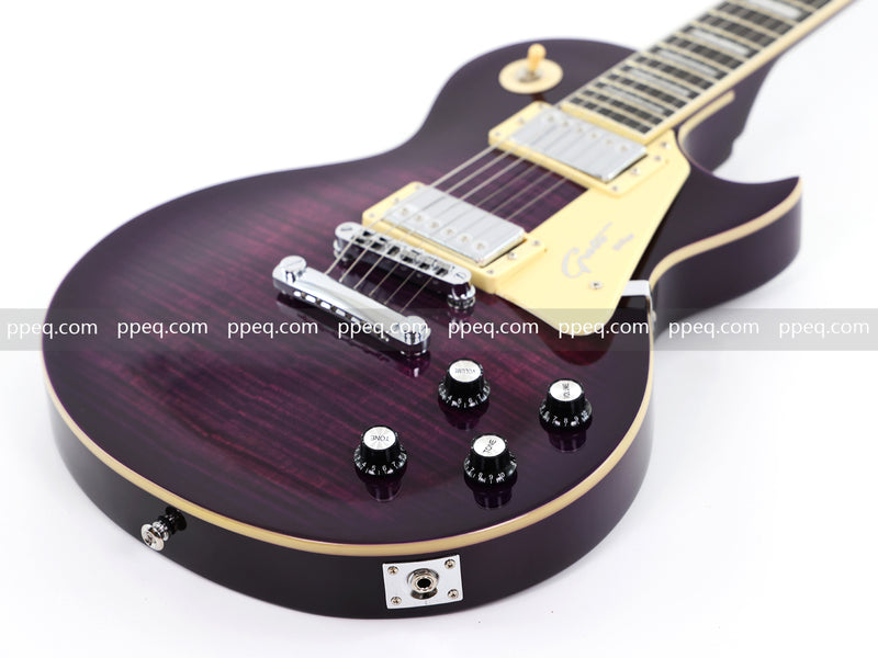 Guitar.Sale LP Style Electric Guitar with Vibrant Purple Gloss Finish (YMZ-231)