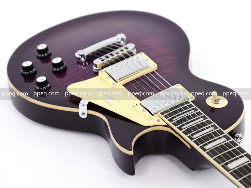 Guitar.Sale LP Style Electric Guitar with Vibrant Purple Gloss Finish (YMZ-231)