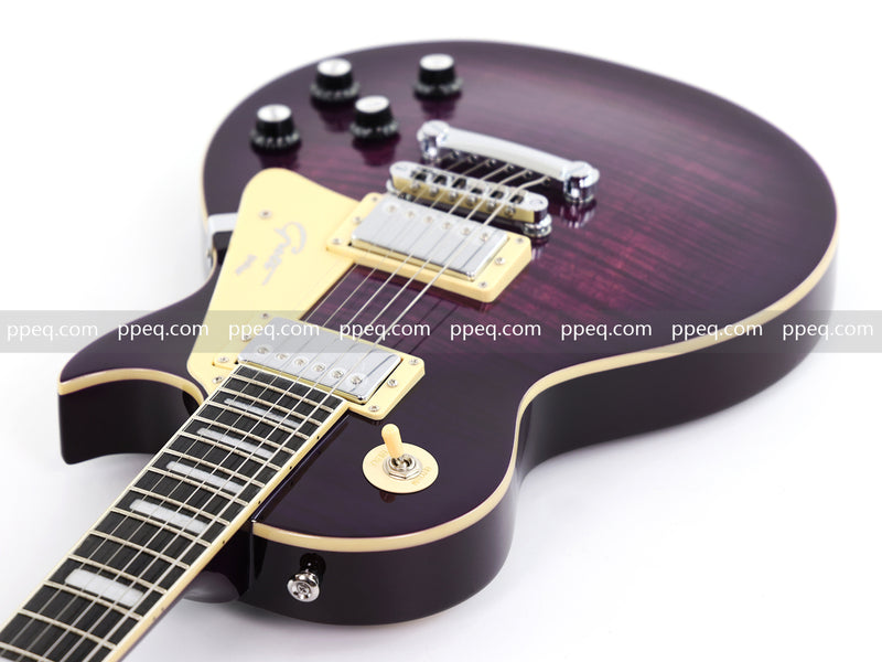 Guitar.Sale LP Style Electric Guitar with Vibrant Purple Gloss Finish (YMZ-231)