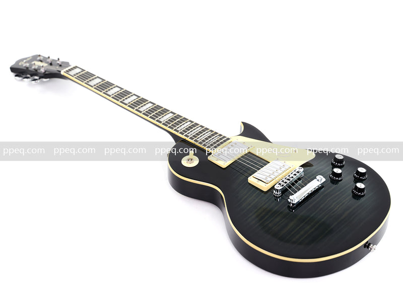 LP Style Electric Guitar with Modern Headstock & Black Gloss Finish (YMZ-270)