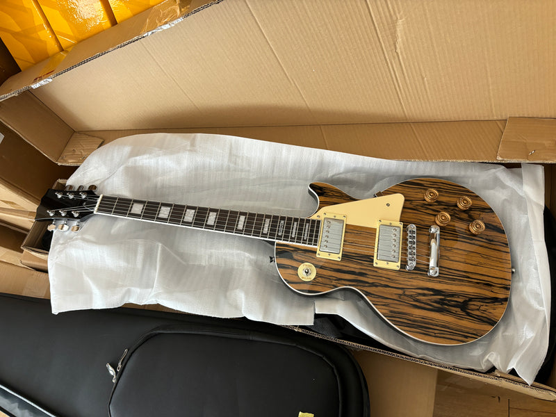 LP Standard Style Ultra-thin Body Electric Guitar with AAA Spalted Maple Veneer (HY-2570)