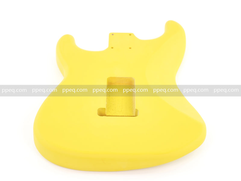 Lightweight Paulownia ST-Style Guitar Body with Matte Cream Yellow Finish (STB-104)