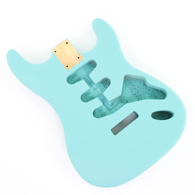Lightweight Paulownia ST-Style Guitar Body with Matte Daphne Blue Finish (STB-105)
