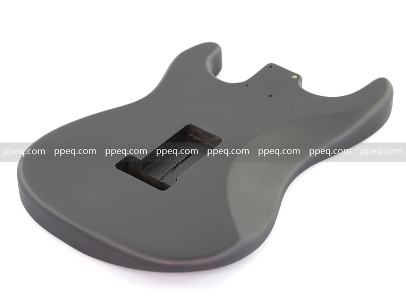 Lightweight Paulownia ST-Style Guitar Kit Body with Matte Charcoal Gray Finish (STB-101)