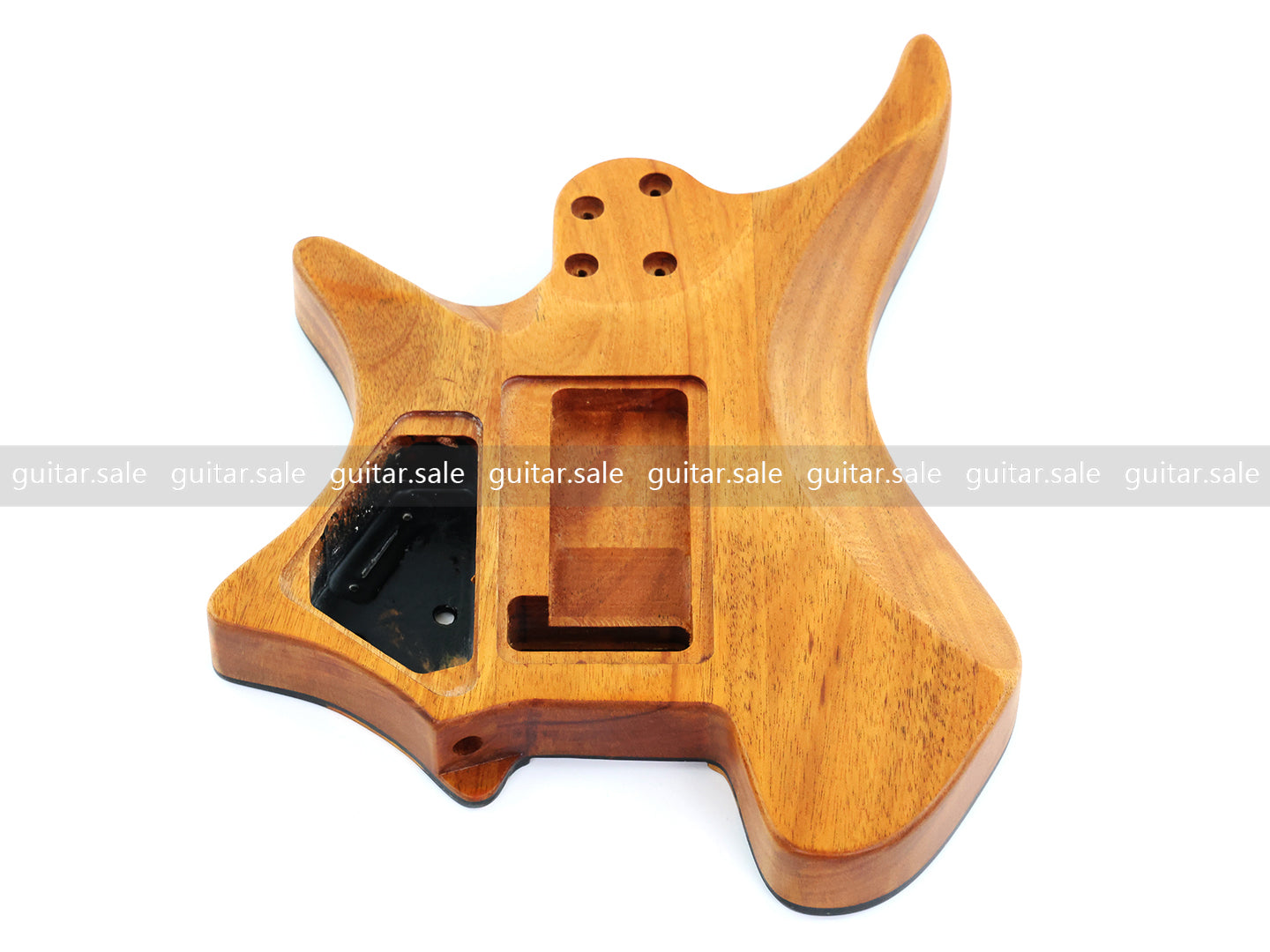 One-of-a-Kind Burl Wood Veneer Epoxy Resin Headless Electric