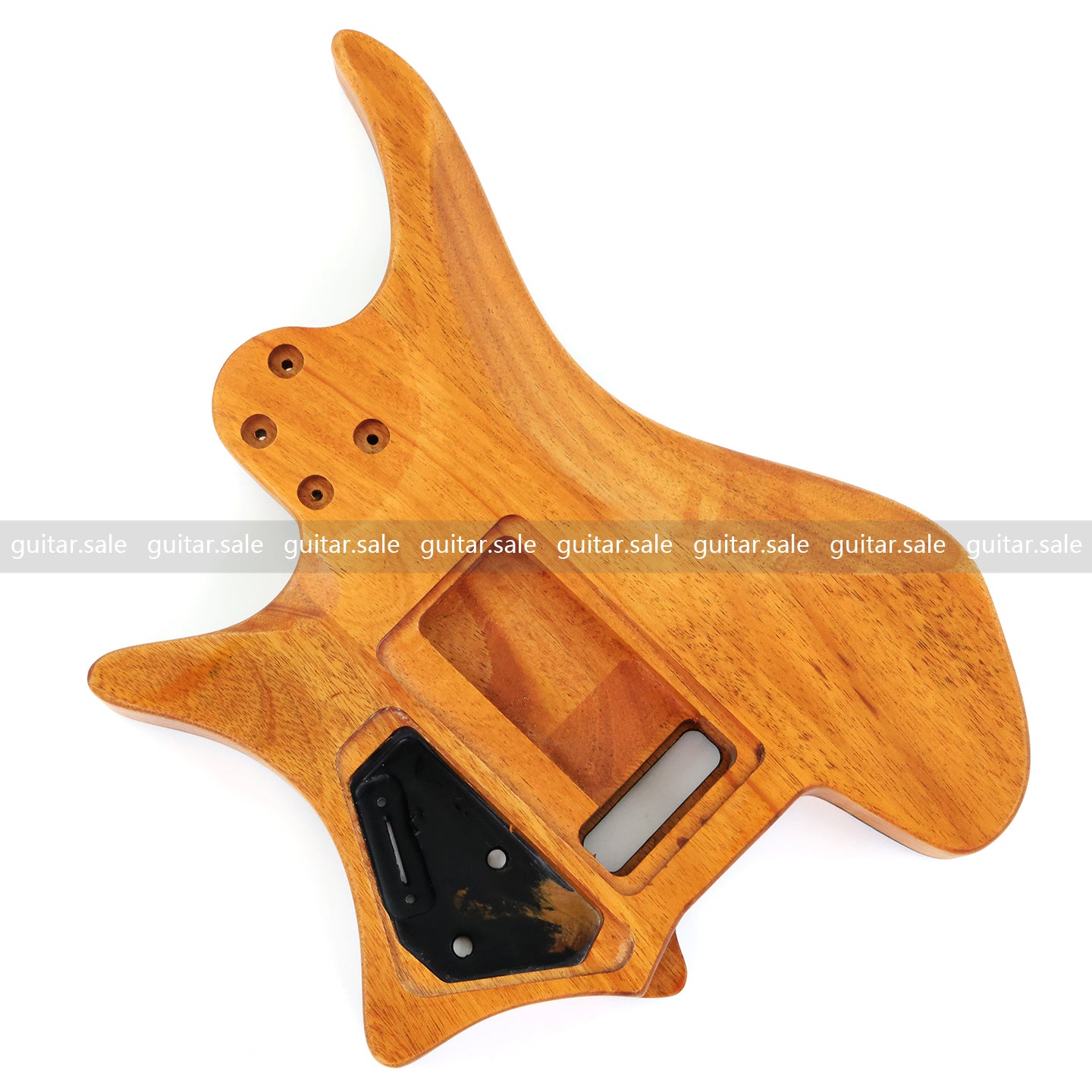 One-of-a-Kind Burl Wood Veneer Epoxy Resin Headless Electric