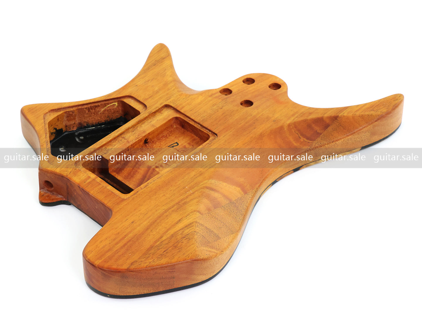 One-of-a-Kind Burl Wood Veneer Epoxy Resin Headless Electric