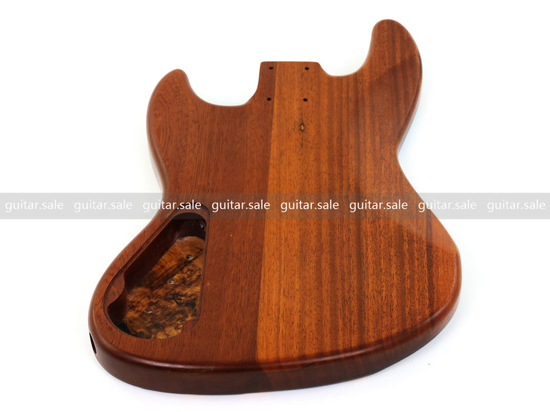 One-of-a-Kind Burl Wood Veneer Epoxy Resin Jazz Bass Style Electric Bass Guitar Body (JBE-001)