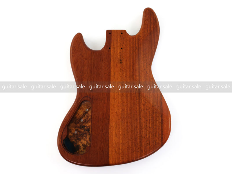 One-of-a-Kind Burl Wood Veneer Epoxy Resin Jazz Bass Style Electric Bass Guitar Body (JBE-001)