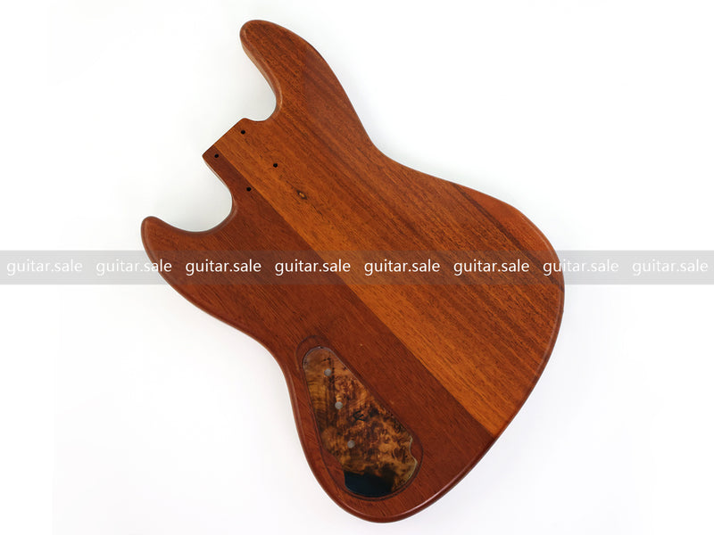 One-of-a-Kind Burl Wood Veneer Epoxy Resin Jazz Bass Style Electric Bass Guitar Body (JBE-001)