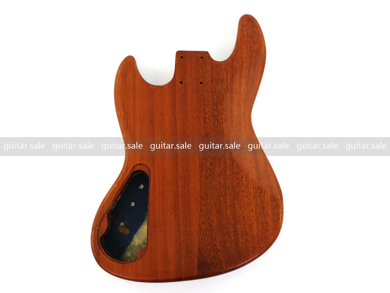One-of-a-Kind Burl Wood Veneer Epoxy Resin Jazz Bass Style Electric Bass Guitar Body (JBE-002)