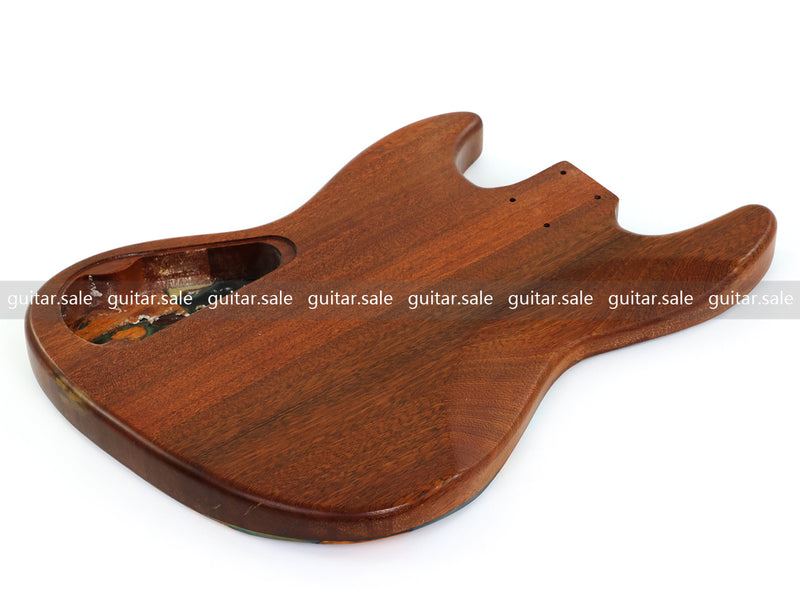 One-of-a-Kind Burl Wood Veneer Epoxy Resin Jazz Bass Style Electric Bass Guitar Body (JBE-004)
