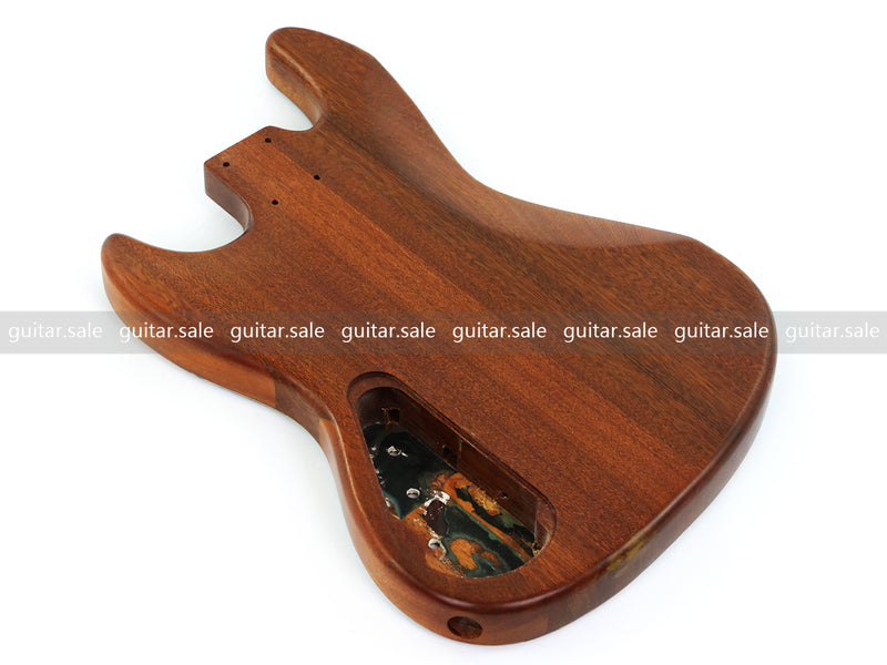 One-of-a-Kind Burl Wood Veneer Epoxy Resin Jazz Bass Style Electric Bass Guitar Body (JBE-004)