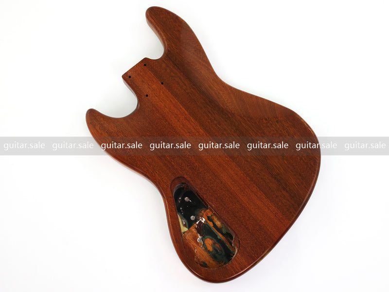 One-of-a-Kind Burl Wood Veneer Epoxy Resin Jazz Bass Style Electric Bass Guitar Body (JBE-004)