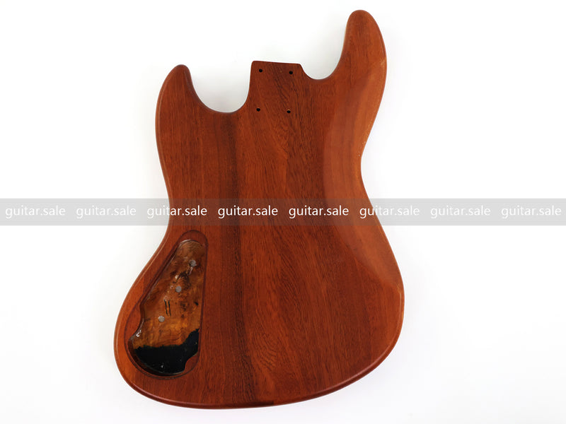 One-of-a-Kind Burl Wood Veneer Epoxy Resin Jazz Bass Style Electric Bass Guitar Body (JBE-005)