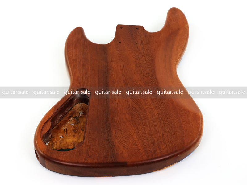 One-of-a-Kind Burl Wood Veneer Epoxy Resin Jazz Bass Style Electric Bass Guitar Body (JBE-005)