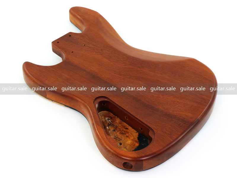 One-of-a-Kind Burl Wood Veneer Epoxy Resin Jazz Bass Style Electric Bass Guitar Body (JBE-005)
