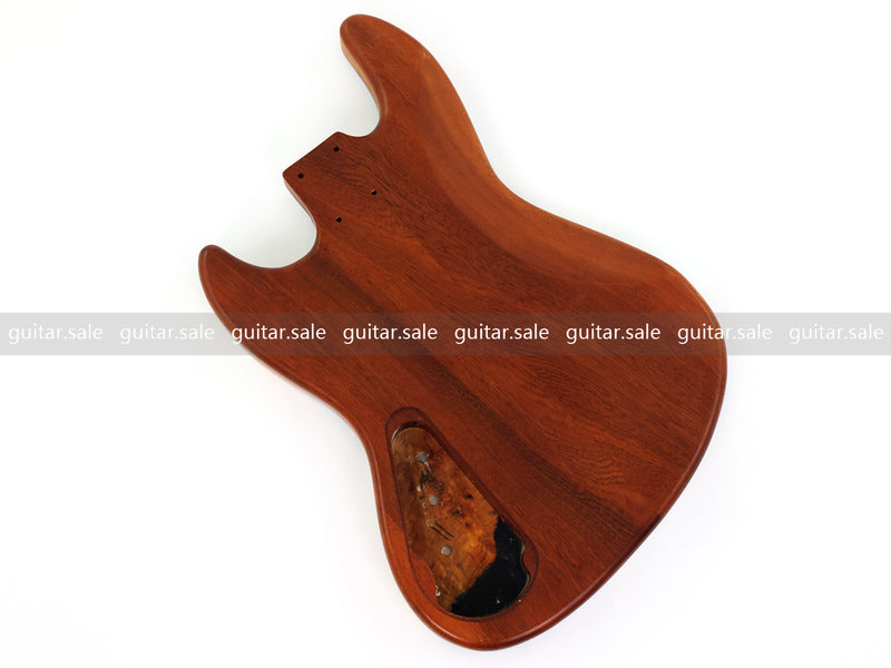 One-of-a-Kind Burl Wood Veneer Epoxy Resin Jazz Bass Style Electric Bass Guitar Body (JBE-005)