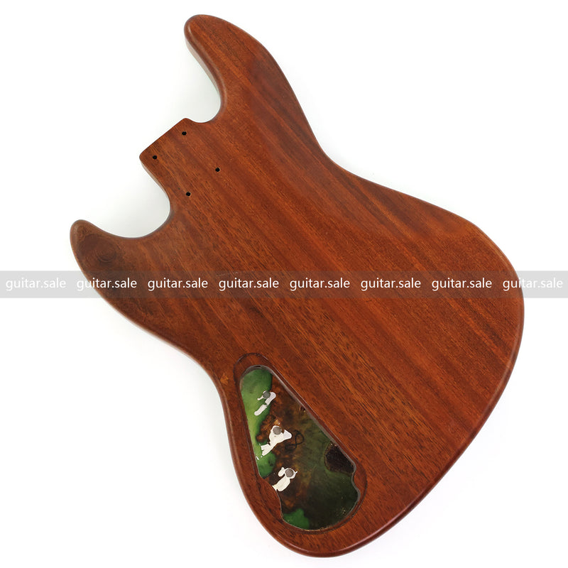 One-of-a-Kind Burl Wood Veneer Epoxy Resin Jazz Bass Style Electric Bass Guitar Body (JBE-008)