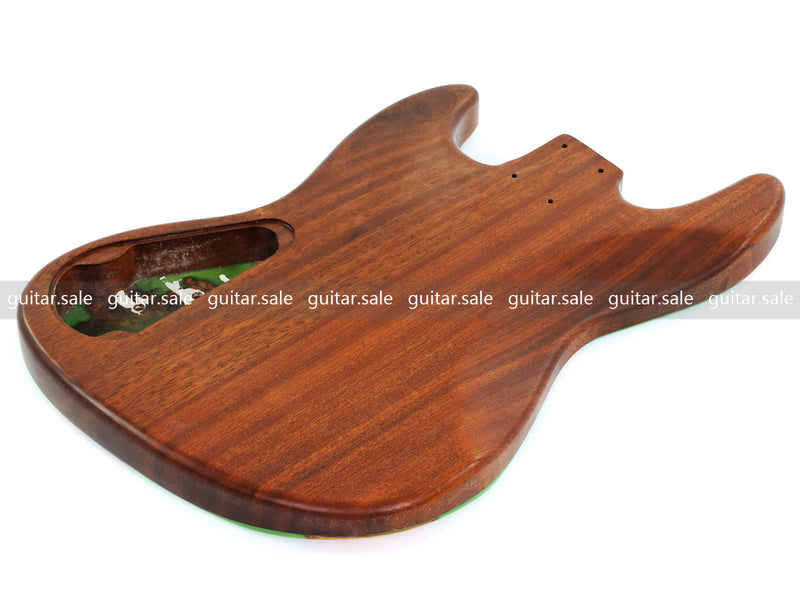 One-of-a-Kind Burl Wood Veneer Epoxy Resin Jazz Bass Style Electric Bass Guitar Body (JBE-008)