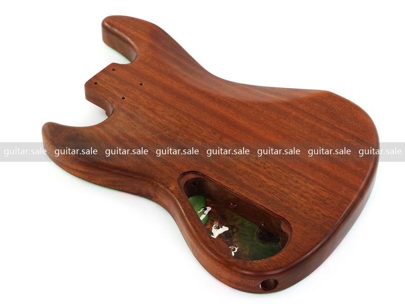 One-of-a-Kind Burl Wood Veneer Epoxy Resin Jazz Bass Style Electric Bass Guitar Body (JBE-008)